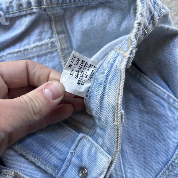 Deadstock 90s Dockers Jeans 30x32 Pleated Denim Levi’s Baggy Acid Wash Vintage - Picture 8 of 14